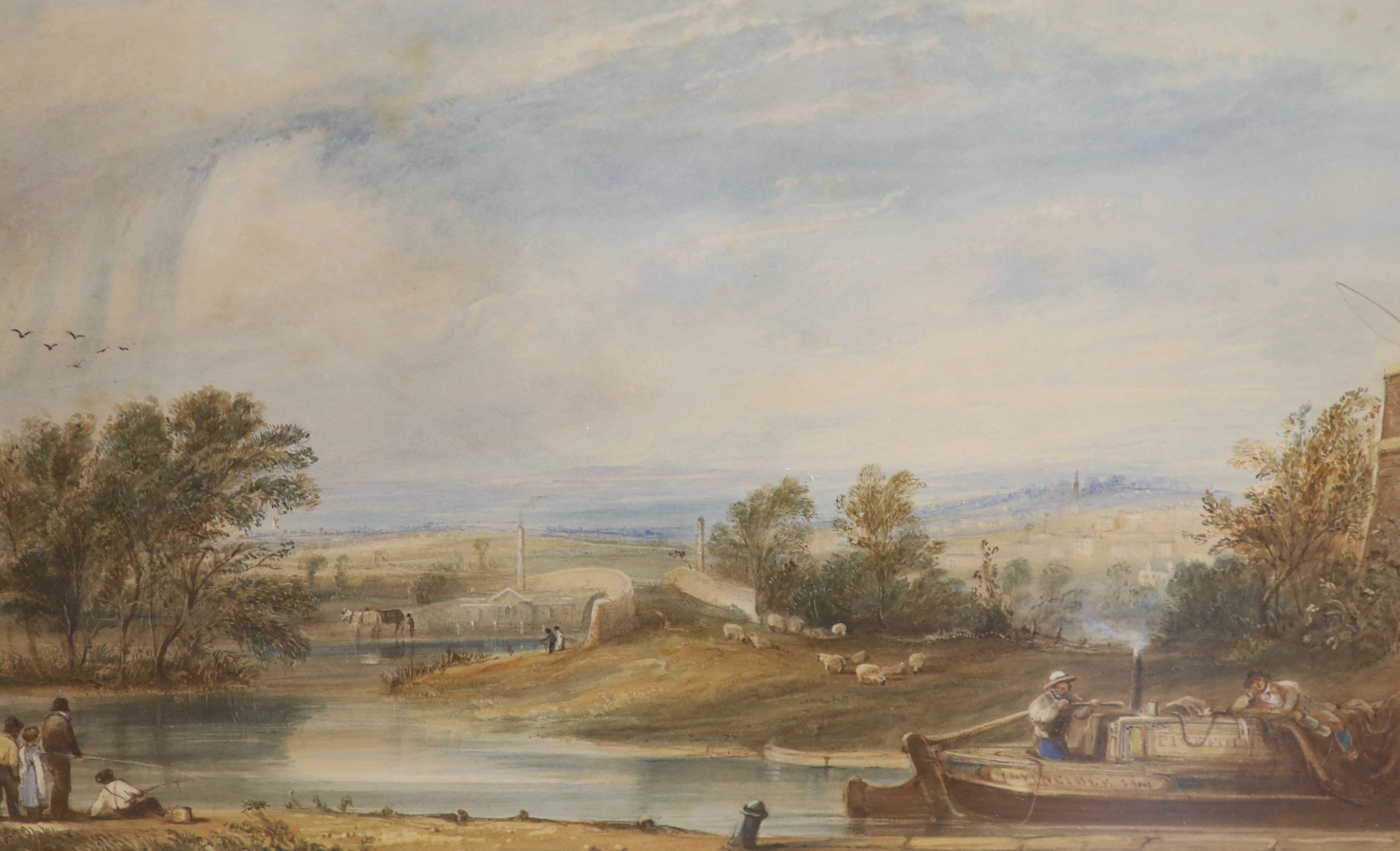 George Bryant Campion (1796-1870), watercolour, 'Old Highgate', signed, 27 x 41cm